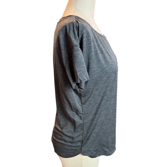 VUORI Lux Performance Pocket Tee Charcoal heather grey Size Small EUC - Picture 3 of 8